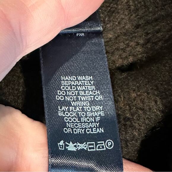 Vintage Crazy Horse Lambs Wool Full Zip Cardigan Sweater Striped Sz XL - Picture 5 of 7